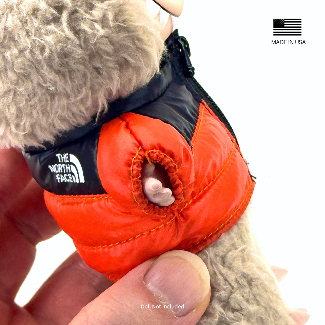 Labubu North Face Puffer Jacket - Chili Red