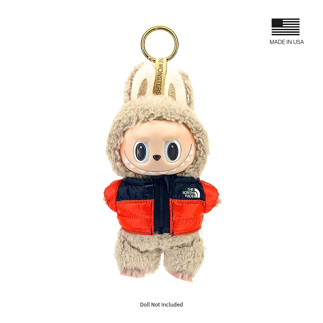 Labubu North Face Puffer Jacket - Chili Red