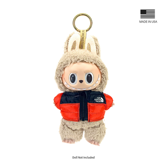 Labubu North Face Puffer Jacket - Chili Red