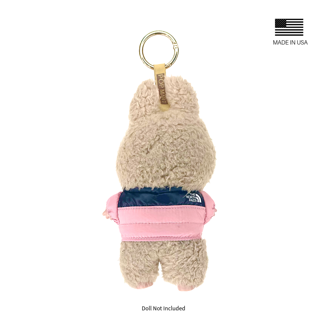 Labubu North Face Puffer Jacket - Powder Pink