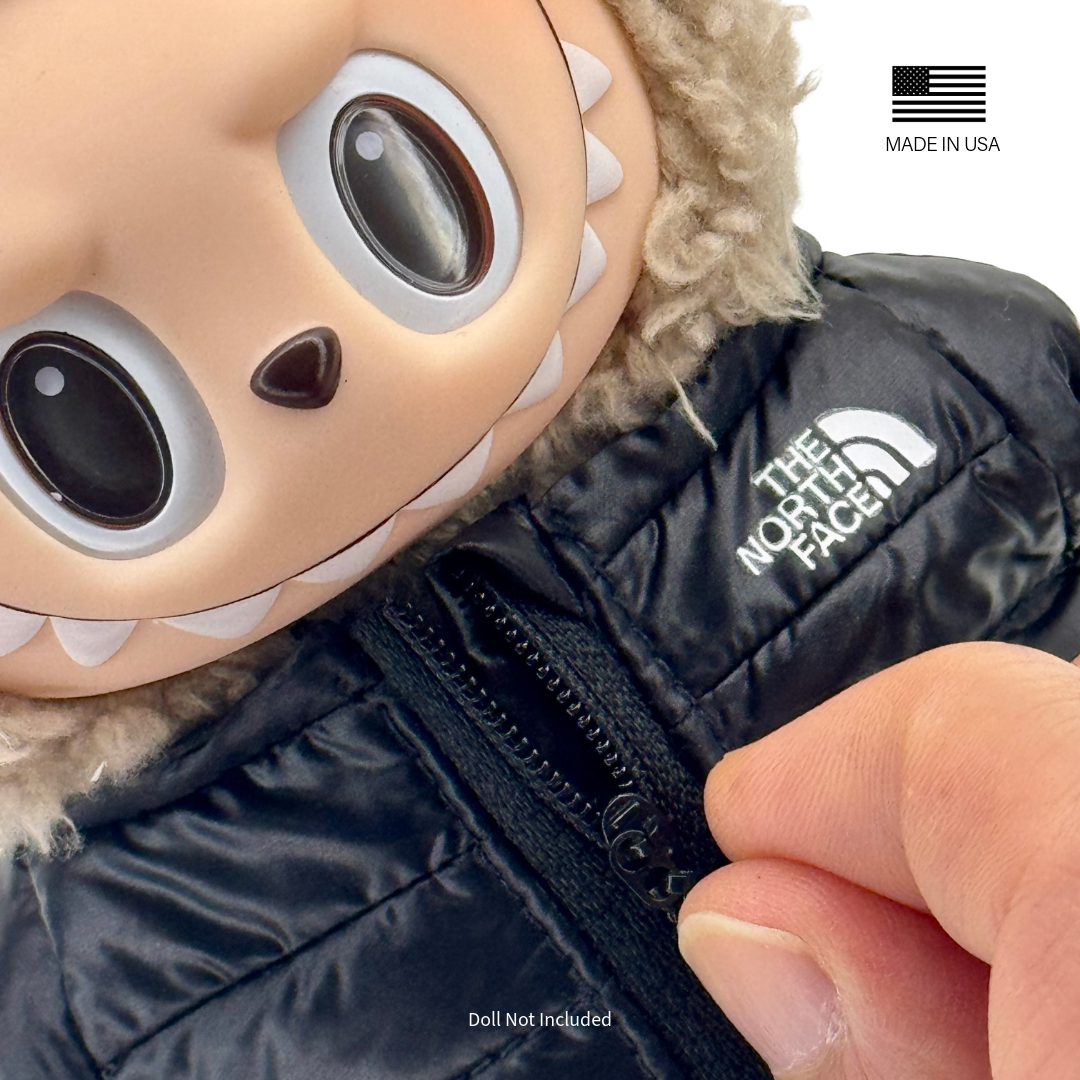 Labubu North Face Puffer Jacket - Jet Black (Pre-Order)